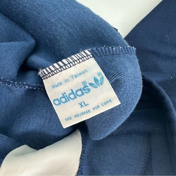 VINTAGE Adidas 2 Stripe Wide Leg Trouser Track Pants Size XL 1980s/1990s - Picture 5 of 6